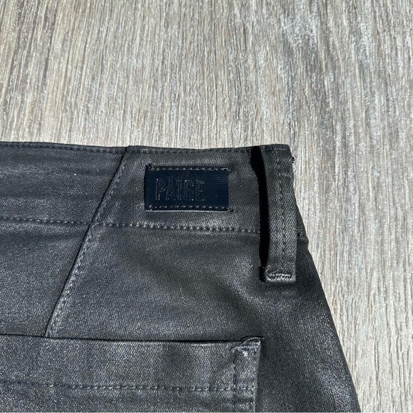 Paige mayslie straight ankle black fog luxe coating jeans - Picture 6 of 7